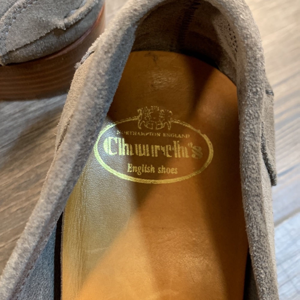 Church''s grey suede Penny loafer size 7 - Picture 8 of 10